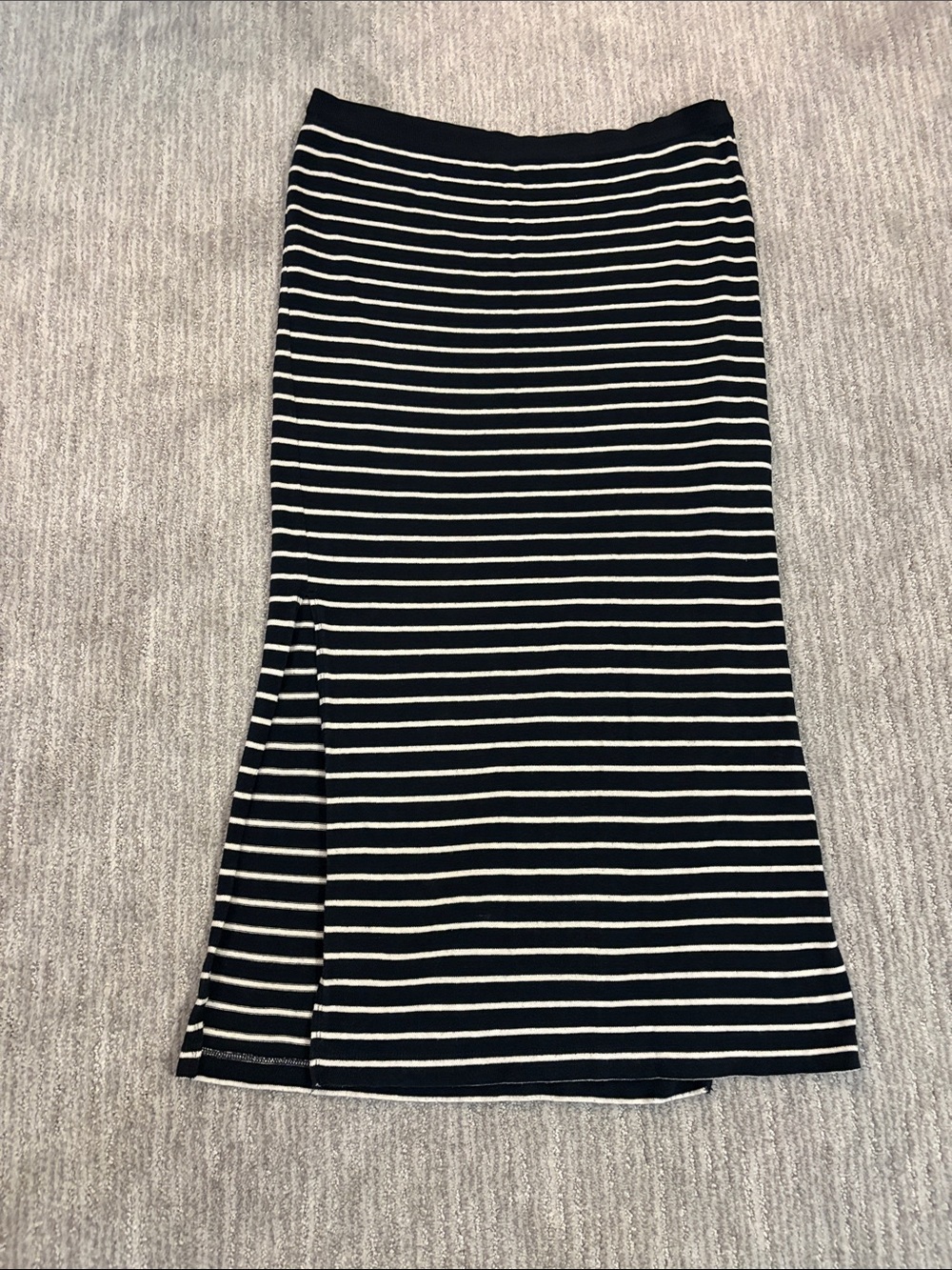 GAP Black and White Striped Maxi Skirt